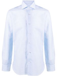 Barba chemise en lin mélangé - Bleu