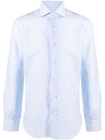 Barba chemise en lin mélangé - Bleu