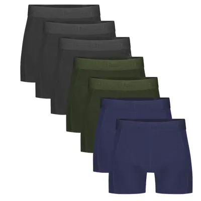 7-pak heren boxers - Rico - Zwart/Blauw/Groen - Multipack bamboe heren onderbroeken