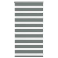 VidaXL Zebra rolgordijn 75x100 cm stofbreedte 70,9 cm donkergrijs
