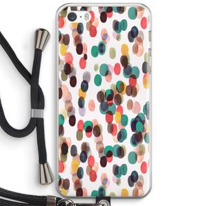 Tropical Dots: iPhone 5 / 5S / SE Transparant Hoesje met koord