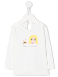 Chiara Ferragni Kids haut Mascotte à manches longues - Blanc