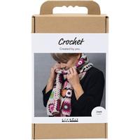 Creativ Company Hobbyset haken, sjaal, crème, warme kleuren, 1 doos