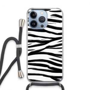 Zebra pattern: iPhone 13 Pro Transparant Hoesje met koord