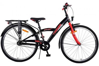 Volare thombike kinderfiets - jongens - 26 inch - zwart rood - 3 versnellingen