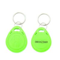 10 stuks 125KHz TK/EM4100 proximity ID kaart Chip Sleutelhanger sleutel ring (groen)