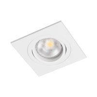 BR0007 LED-inbouwarmatuur Vierkant draai-/kantelbaar GU10-fitting Wit