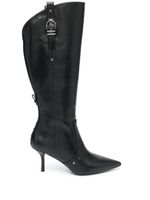 Stuart Weitzman cuissardes en cuir - Noir