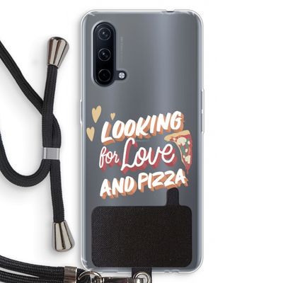 Pizza is the answer: OnePlus Nord CE 5G Transparant Hoesje met koord