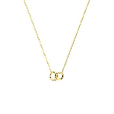 14k Geelgouden Collier met Open Rondjes - Verstelbaar 41-45 cm