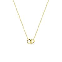 14k Geelgouden Collier met Open Rondjes - Verstelbaar 41-45 cm