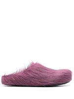 Marni mules Fussbett Sabot en cuir de veau - Violet
