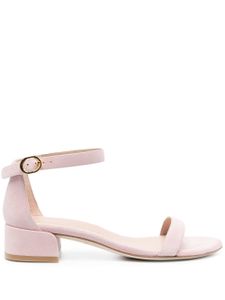 Stuart Weitzman sandales en daim à boucles - Rose