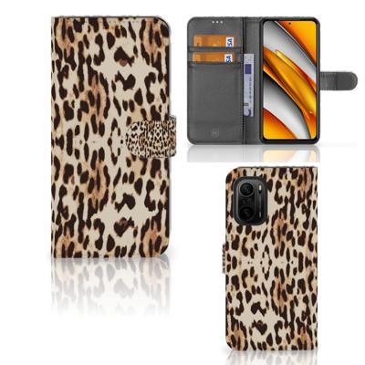 Poco F3 | Xiaomi Mi 11i | Telefoonhoesje | Met pasjeshouder | Leopard