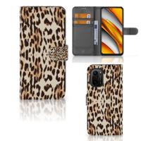 Poco F3 | Xiaomi Mi 11i | Telefoonhoesje | Met pasjeshouder | Leopard
