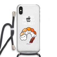 You're Shrimply The Best: iPhone X Transparant Hoesje met koord