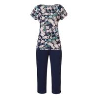 Rebelle dames capri pyjama korte mouw- donkerblauw