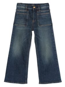 Balmain Kids jean droit à taille mi-haute - Bleu