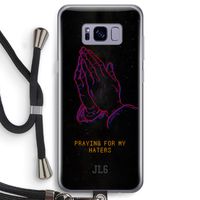Praying For My Haters: Samsung Galaxy S8 Transparant Hoesje met koord