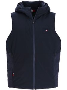 Tommy Hilfiger gilet matelassé à patch logo - Bleu