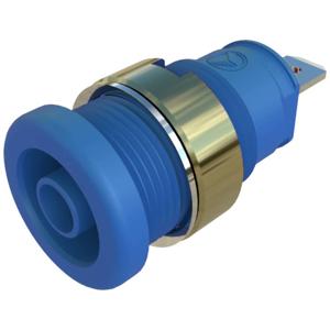 SKS Hirschmann SEB 2610 F4,8 Veiligheids-labconnector, female Bus, inbouw verticaal Stift-Ø: 4 mm Blauw 1 stuk(s)