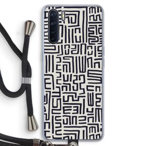 Moroccan Print: Oppo A91 Transparant Hoesje met koord