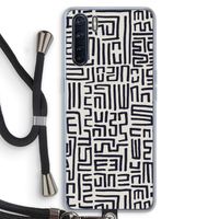Moroccan Print: Oppo A91 Transparant Hoesje met koord