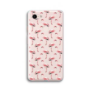 Flamingoprint groen: Google Pixel 3 XL Transparant Hoesje