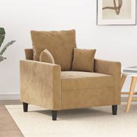 Fauteuil 60 cm fluweel bruin