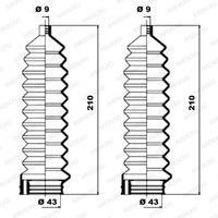 Stuurhoes, stuureenheid MOOG, Inbouwplaats: Vooras links en rechts, u.a. für VW, Seat, Chrysler