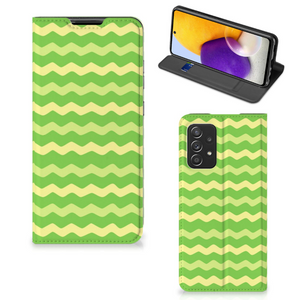 Samsung Galaxy A72 (5G/4G) Hoesje met Magneet Waves Green