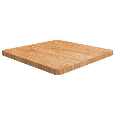 Tafelblad vierkant 70x70x4cm massief eiken lichtbruin