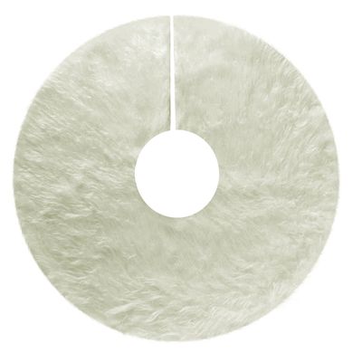 Flexibele kerstboom rok/kleed voor de kerstboom harige stof creme wit 120 cm