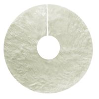 Flexibele kerstboom rok/kleed voor de kerstboom harige stof creme wit 120 cm