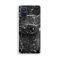 Zwart marmer: Galaxy A71 Transparant Hoesje Zwart marmer: Galaxy A71 Transparant Hoesje