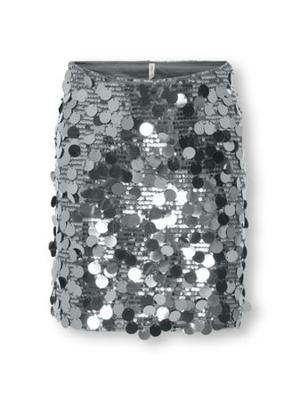 Kids ONLY winter rok meisjes - grijs - KogJadel - pailletten