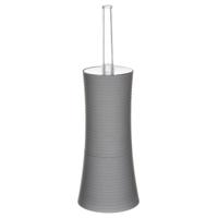 5five Toiletborstel met houder - rond - grijs kunststof - 38 cm   -