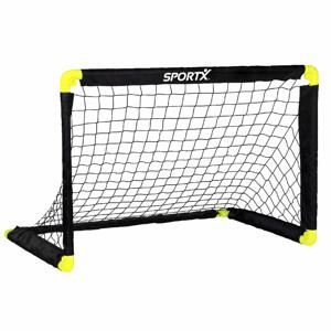 Sportx Voetbaldoel - kunststof - opvouwbaar - zwart/geel - 90 x 59 x 61 cm - voetbalgoal