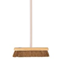 Straatbezem Kokosvezels - hout - 50 cm - buitenbezem - Luxe kwaliteit - Steel 120 cm