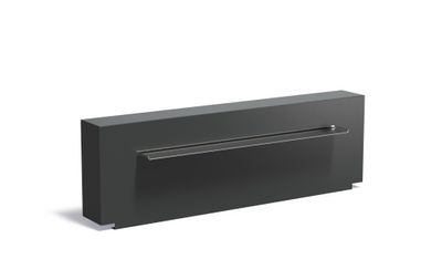 Vijvermuur aluminium vast 200x25x60cm.