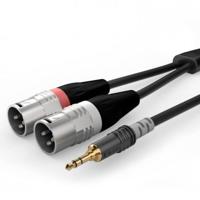 Sommer Cable HBA-3SM2-0300 Audio Adapterkabel [1x XLR-stekker 3-polig - 1x Jackplug male 3,5 mm] 3.00 m Zwart