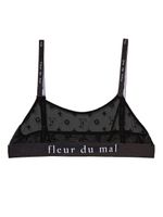 Fleur Du Mal brassière à logo brodé - Noir - thumbnail