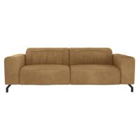Leen Bakker - Bank Otis 3-zits - Toffee - Microleer - Bruin - 94x230x77 Cm