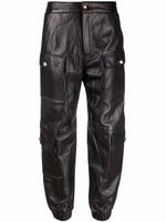 Philipp Plein pantalon de jogging en cuir - Noir
