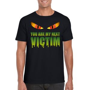 You are my next victim Halloween monster t-shirt zwart heren