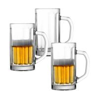 Uniglass Bierpullen Nicol - 6x stuks - 0,5 liter - glas - bierglas - halve liter