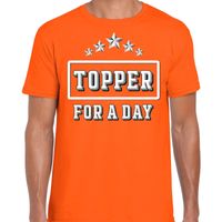 Topper for a day concert t-shirt voor de Toppers oranje heren Topper for a day concert t-shirt voor de Toppers oranje heren