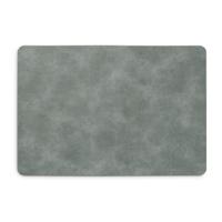 Zeller Placemats - lederlook - grijs - 42 x 30 cm - tafel dekken - onderleggers   -