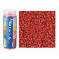 Grof decoratie zand/kiezels rood 500 gram