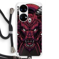 Hell Hound and Serpents: Huawei P50 Transparant Hoesje met koord
